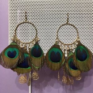 Peacock Feather Earrings